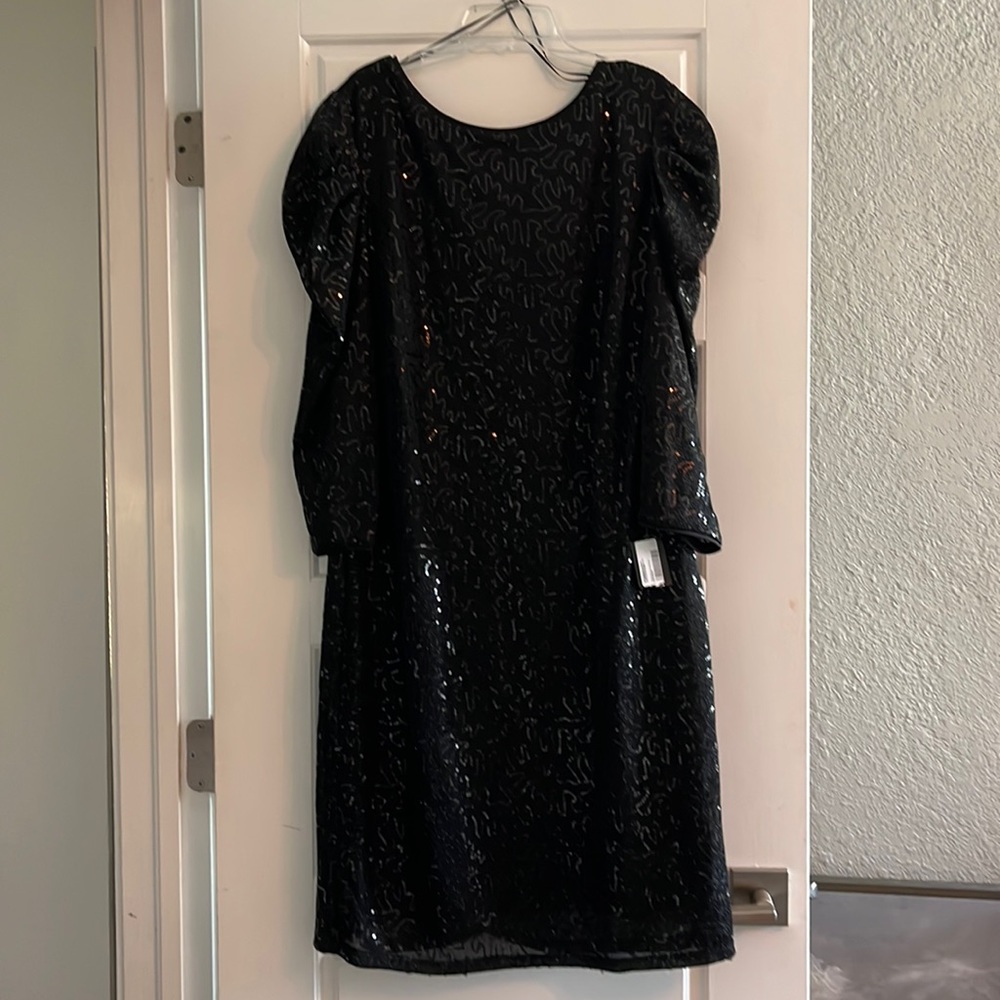 Black Shimmer SLNY Dress